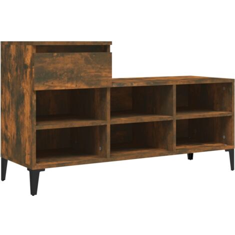 Zapatero zapatero mueble de almacenaje entrada pasillo salón 102 x 36 x 60 cm madera contrachapada marrón 020021550