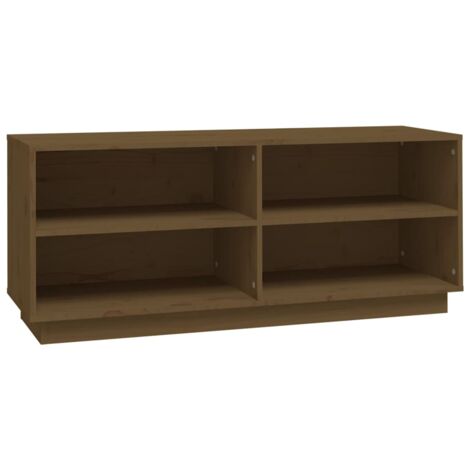 Zapatero zapatero mueble de almacenaje entrada pasillo salón 110 x 34 x 45 cm madera maciza de pino marrón 020021873