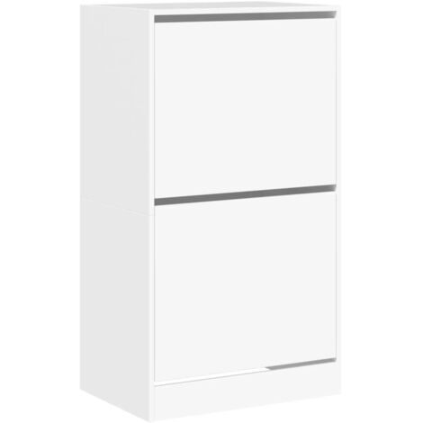 Zapatero zapatero mueble de almacenaje entrada pasillo salón 2 cajones plegables 60 x 42 x 108 cm blanco 020021329