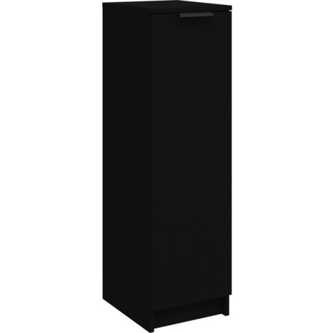 Zapatero zapatero mueble de almacenaje entrada pasillo salón 30 x 35 x 100 cm madera contrachapada negra 020021961