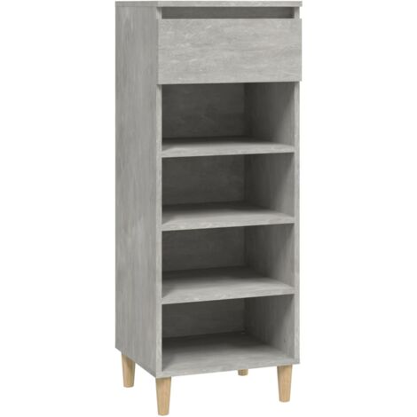 Zapatero zapatero mueble de almacenaje entrada pasillo salón 40 x 36 x 105 cm madera contrachapada gris 020021814