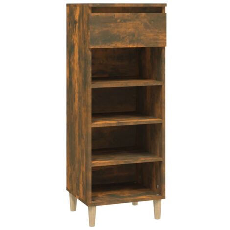 Zapatero zapatero mueble de almacenaje entrada pasillo salón 40 x 36 x 105 cm madera contrachapada marrón 020021559