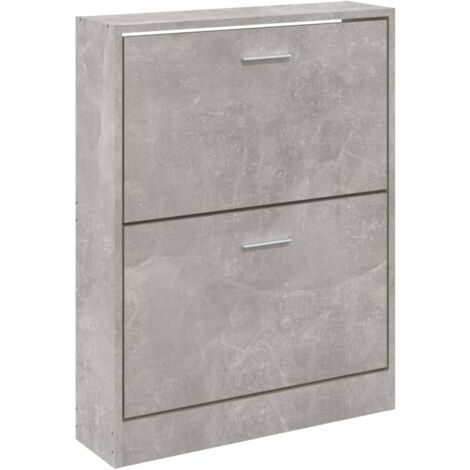 Zapatero zapatero mueble de almacenaje entrada pasillo salón 59 x 17 x 81 cm madera contrachapada gris 020021822