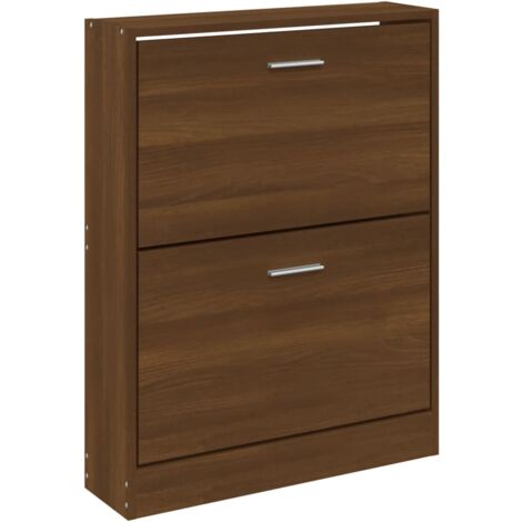 Zapatero zapatero mueble de almacenaje entrada pasillo salón 59 x 17 x 81 cm madera contrachapada marrón 020021634