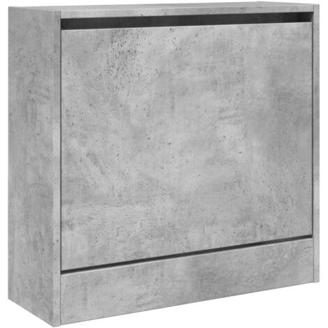 Zapatero zapatero mueble de almacenaje entrada pasillo salón 60 x 21 x 57 cm madera contrachapada gris 020021827