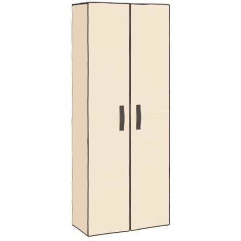 Zapatero zapatero mueble de almacenaje entrada pasillo salón 60 x 30 x 166 cm Tela crema 020021753