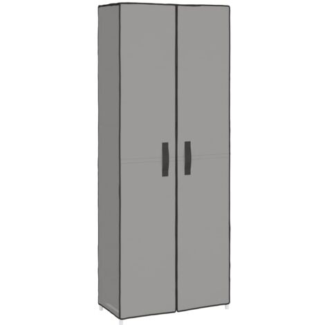 Zapatero zapatero mueble de almacenaje entrada pasillo salón 60 x 30 x 166 cm Tela gris 020021776
