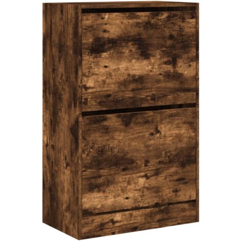 Zapatero zapatero mueble de almacenaje entrada pasillo salón 60 x 34 x 96,5 cm madera contrachapada marrón 020021574