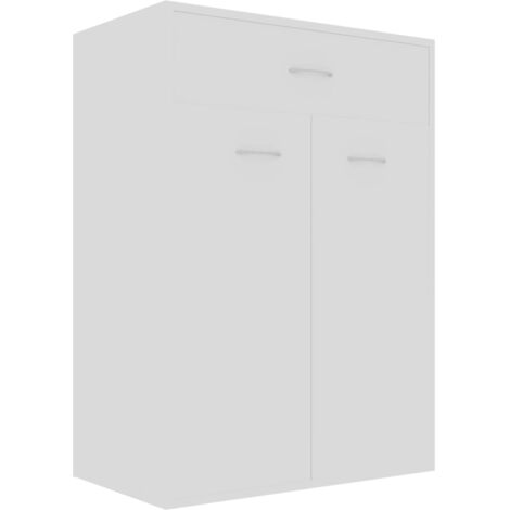 Zapatero zapatero mueble de almacenaje entrada pasillo salón 60 x 35 x 84 cm madera contrachapada blanca 020021489