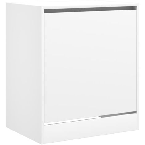 Zapatero zapatero mueble de almacenaje entrada pasillo salón 60 x 42 x 69 cm madera contrachapada blanca 020021492