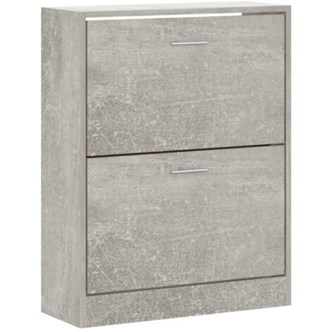 Zapatero zapatero mueble de almacenaje entrada pasillo salón 63 x 24 x 81 cm madera contrachapada gris 020021842