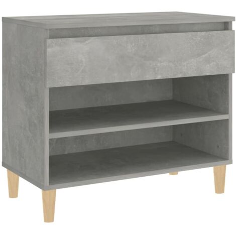 Zapatero zapatero mueble de almacenaje entrada pasillo salón 70 x 36 x 60 cm madera contrachapada gris 020021846
