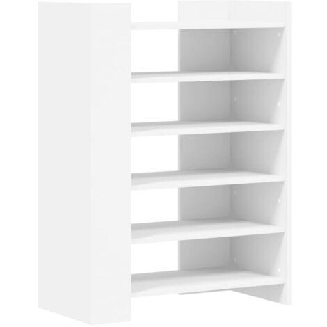 Zapatero zapatero mueble de almacenaje entrada pasillo salón 74,5 x 37,5 x 100 cm madera contrachapada blanca 020021501