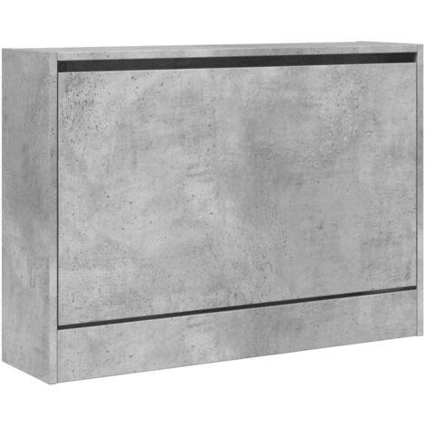 Zapatero zapatero mueble de almacenaje entrada pasillo salón 80 x 21 x 57 cm madera contrachapada gris 020021850
