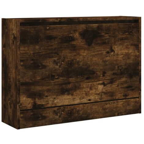 Zapatero zapatero mueble de almacenaje entrada pasillo salón 80 x 21 x 57 cm madera contrachapada marrón 020021589