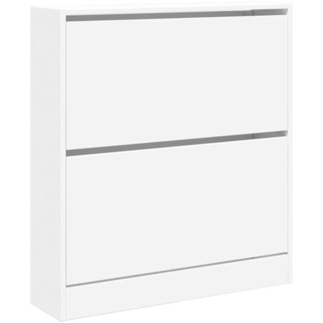 Zapatero zapatero mueble de almacenaje entrada pasillo salón 80 x 21 x 87,5 cm madera contrachapada blanca 020021505