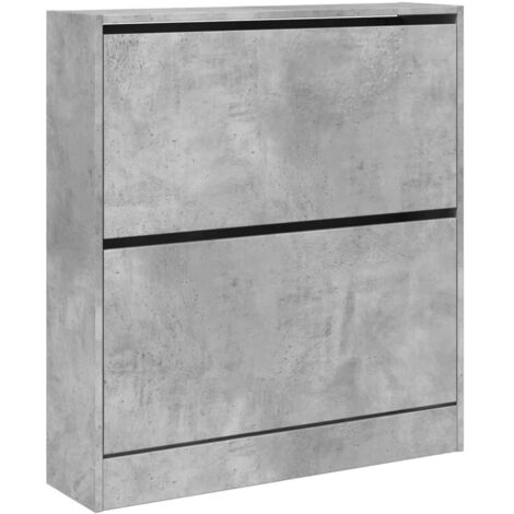Zapatero zapatero mueble de almacenaje entrada pasillo salón 80 x 21 x 87,5 cm madera contrachapada gris 020021851