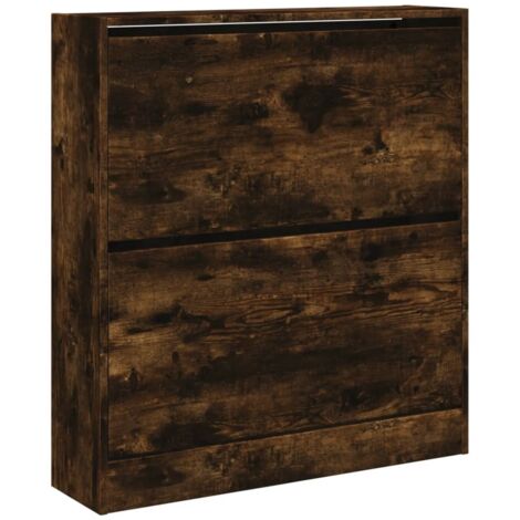 Zapatero zapatero mueble de almacenaje entrada pasillo salón 80 x 21 x 87,5 cm madera contrachapada marrón 020021590