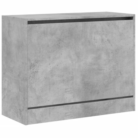 Zapatero zapatero mueble de almacenaje entrada pasillo salón 80 x 34 x 63 cm madera contrachapada gris 020021852