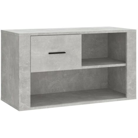 Zapatero zapatero mueble de almacenaje entrada pasillo salón 80 x 35 x 45 cm madera contrachapada gris 020021855