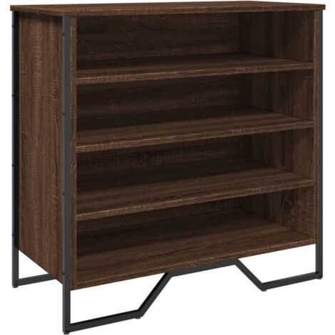 Zapatero zapatero mueble de almacenaje entrada pasillo salón 80 x 38 x 78 cm madera contrachapada marrón 020021660