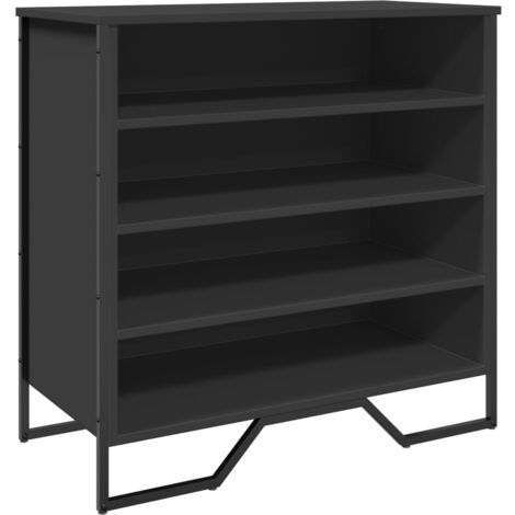 Zapatero zapatero mueble de almacenaje entrada pasillo salón 80 x 38 x 78 cm madera contrachapada Negro 020022025