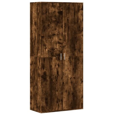 Zapatero zapatero mueble de almacenaje entrada pasillo salón 80 x 39 x 178 cm madera contrachapada marrón 020021597
