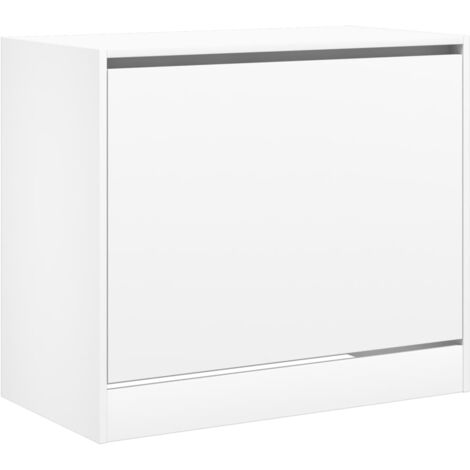 Zapatero zapatero mueble de almacenaje entrada pasillo salón 80 x 42 x 69 cm madera contrachapada blanca 020021511
