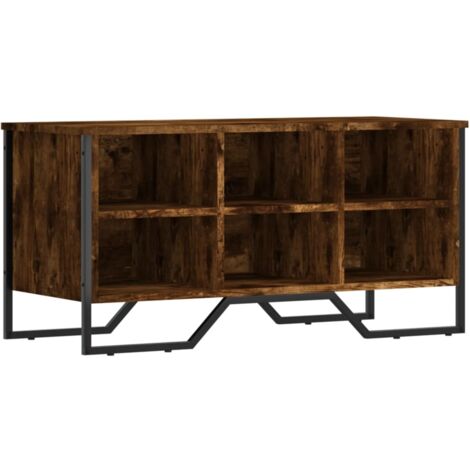Zapatero zapatero mueble de almacenaje entrada pasillo salón 90 x 38 x 45,5 cm madera contrachapada marrón 020021599