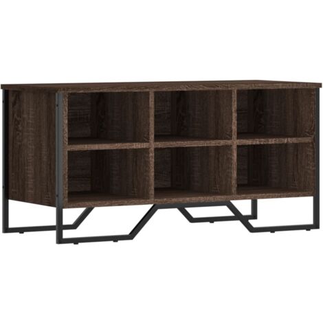 Zapatero zapatero mueble de almacenaje entrada pasillo salón 90 x 38 x 45,5 cm madera contrachapada marrón 020021664
