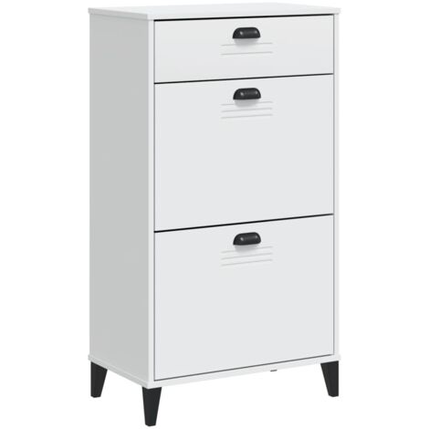 Zapatero zapatero mueble de almacenaje entrada pasillo salón blanco madera contrachapada 020022118