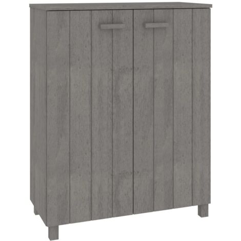 Zapatero zapatero mueble de almacenaje entrada pasillo salón luz 85 x 40 x 108 cm Pino macizo gris 020021863