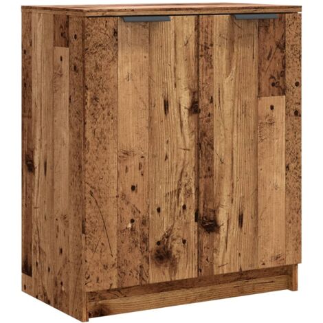 Zapatero zapatero mueble de almacenaje entrada pasillo salón madera vieja 59 x 35 x 70 cm madera contrachapada marrón 020022109