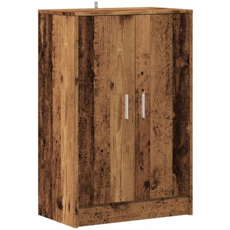Zapatero zapatero mueble de almacenaje entrada pasillo salón madera vieja 60 x 35 x 92 cm madera contrachapada marrón 020022110
