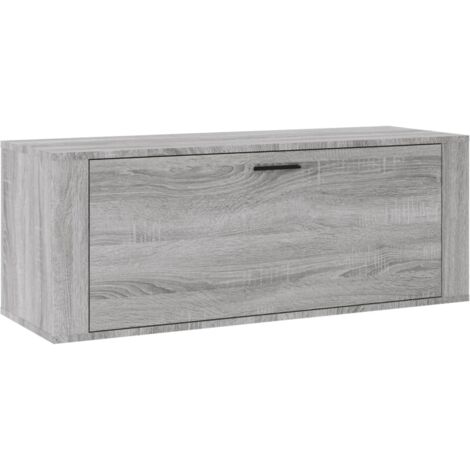 Zapatero zapatero mueble de almacenamiento entrada pasillo salón montado en la pared Sonoma 100 x 35 x 38 cm gris 020021928