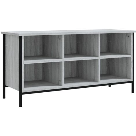 Zapatero zapatero mueble de almacenamiento entrada pasillo salón Sonoma 100 x 35 x 50 cm gris madera contrachapada 020022042