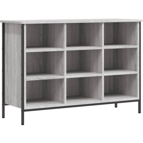 Zapatero zapatero mueble de almacenamiento entrada pasillo salón Sonoma 100 x 35 x 70 cm gris madera contrachapada 020022043