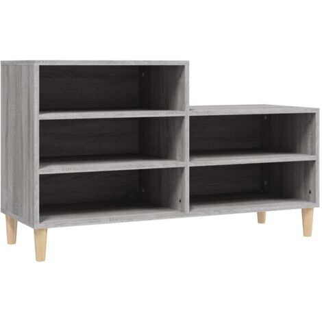Zapatero zapatero mueble de almacenamiento entrada pasillo salón Sonoma 102 x 36 x 60 cm gris madera contrachapada 020022052