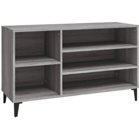 Zapatero zapatero mueble de almacenamiento entrada pasillo salón Sonoma 102 x 36 x 60 cm gris madera contrachapada 020022055