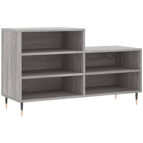 Zapatero zapatero mueble de almacenamiento entrada pasillo salón Sonoma 102 x 36 x 60 cm gris madera contrachapada 020022057