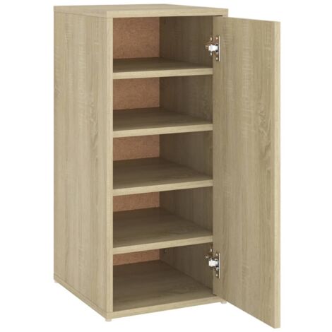 Zapatero zapatero mueble de almacenamiento entrada pasillo salón Sonoma 32 x 35 x 70 cm aglomerado marrón 020021694