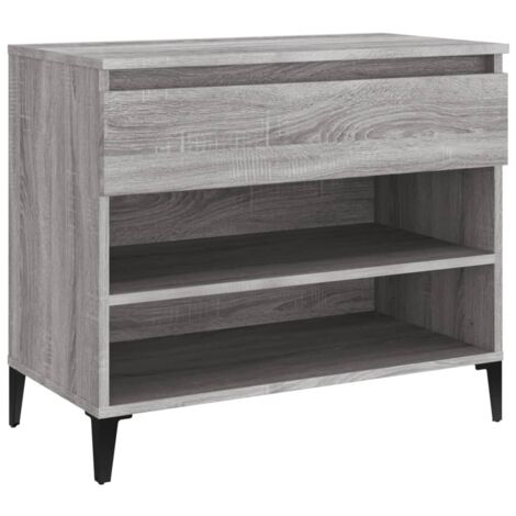 Zapatero zapatero mueble de almacenamiento entrada pasillo salón Sonoma 70 x 36 x 60 cm gris madera contrachapada 020022088