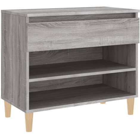 Zapatero zapatero mueble de almacenamiento entrada pasillo salón Sonoma 70 x 36 x 60 cm gris madera contrachapada 020022091