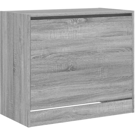 Zapatero zapatero mueble de almacenamiento entrada pasillo salón Sonoma 80 x 42 x 69 cm gris madera contrachapada 020022104