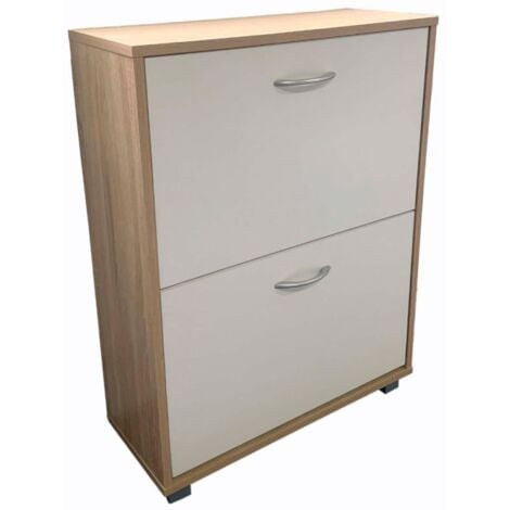 REGALOS MIGUEL Zapateros - Zapatero 2 Cajones Holty Blanco y Madera