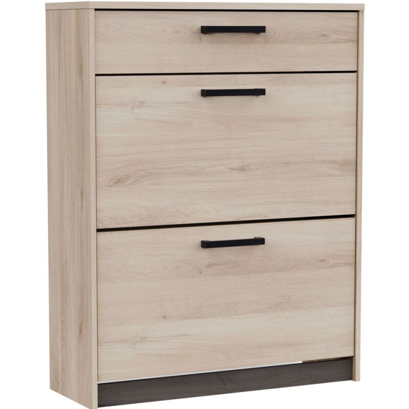 Miroytengo - tagère à chaussures Watson pour couloir, disponible en plusieurs couleurs, avec 2 portes et 1 tiroir, 80 x 102 x 29 cm