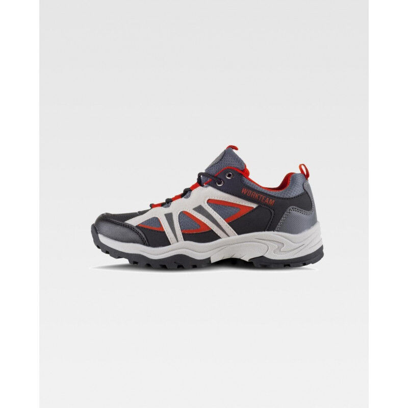 

Zapatilla de seguridad tipo trekking con resistencia al deslizamiento WORKTEAM P4012 | 42 - Negro+Gris+Rojo