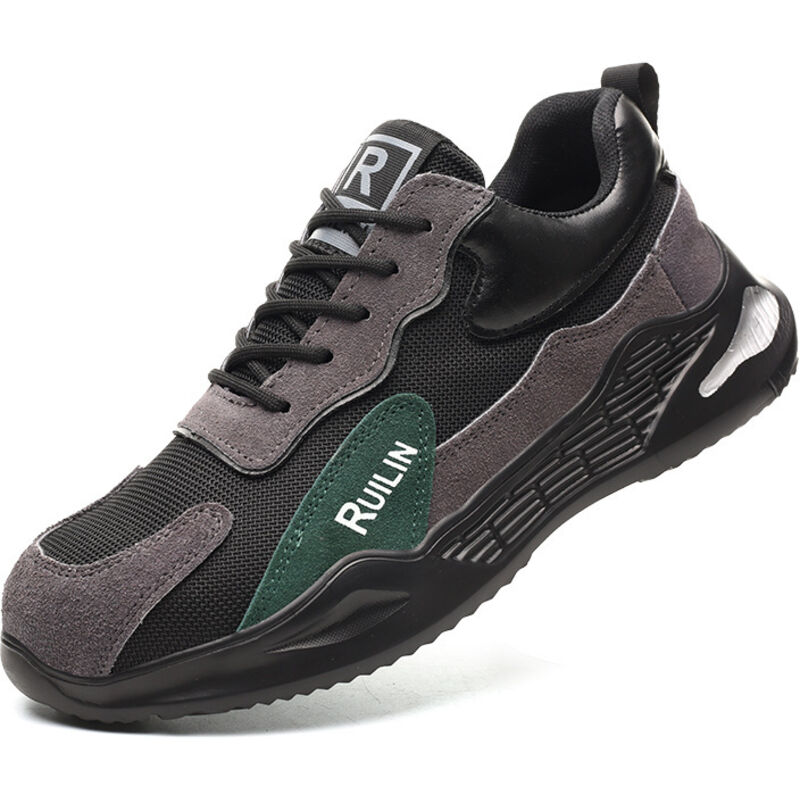 Zapatillas de deporte con punta de acero indestructibles, zapatos con punta de acero para hombres, zapatos de seguridad en el trabajo transpirables,