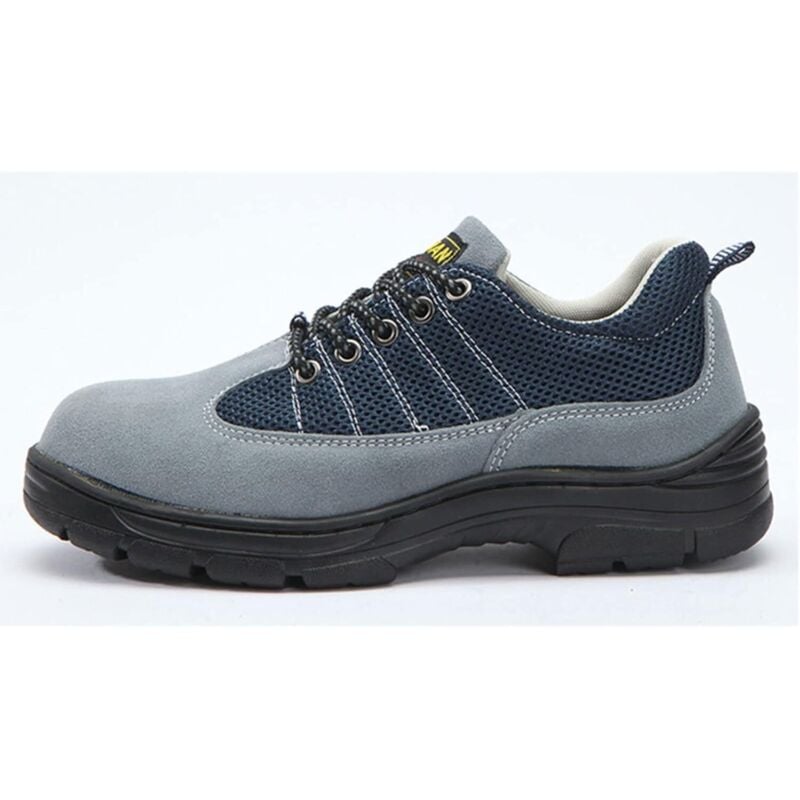 Zapatillas de Seguridad para Hombre y Mujer con Puntera de Acero, Ligeras, Transpirables y Antideslizantes (Color: Gris)-48