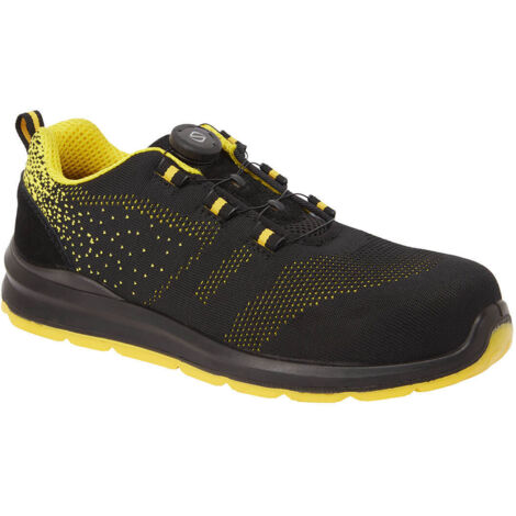 Zapatillas de Seguridad Portwest Compositelite S1P / Negro Amarillo / 37